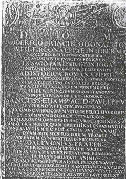 Gravestone of Rory O’Donnell, Earl of Tyrconnell in the church of San Pietro, Montorio, Rome 