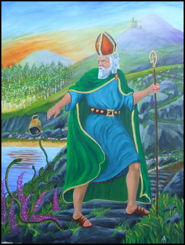 St. Patrick banishes the snakes