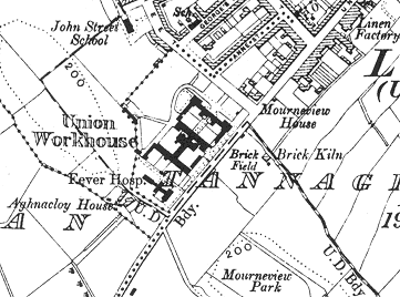 Lurgan workhouse site, 1907