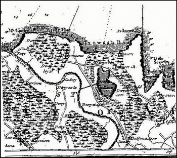 Map of the Montiaghs in 1830